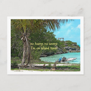 Postale carte postale/ Turks et Caïcos/ "pas pressé, pas d