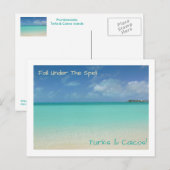 Postale carte postale/TURQUES ET CAICOS / "TOMBER SOUS L'O (Devant / Derrière)