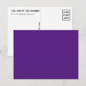 Postale Carte postale, violet, violet, extrémité de l'arc- (Devant / Derrière)