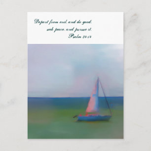 Postale Carte postale, Voilier Bible Scripture, Chercher l
