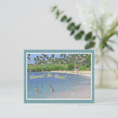 Postale Carte postale/ "WOWEE! C'EST MAUI !/PLAGE&PALMIERS (Debout devant)
