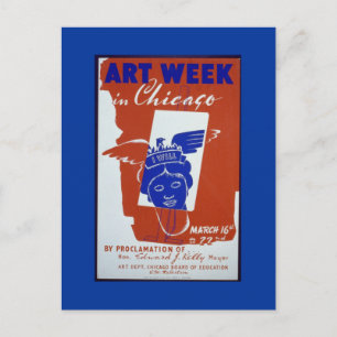 Postale Carte postale-WPA Chicago-Art Week 1941