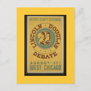 Postale Carte postale-WPA Chicago-Lincoln Douglas Débat