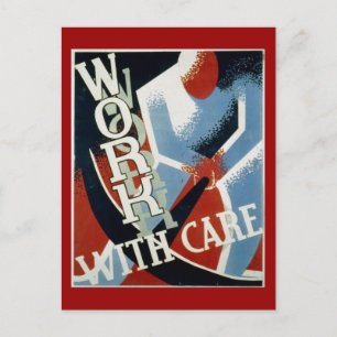 Postale Carte postale-WPA-Travaillez avec soin