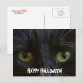 Postale Carte postale: Yeux de chat noir (Devant / Derrière)