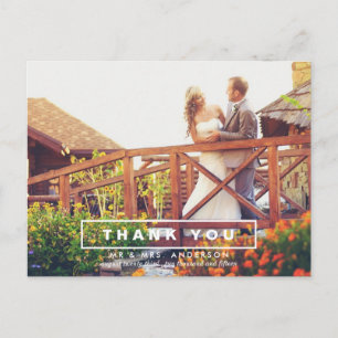 POSTALE CARTE POSTCARD MARIAGE PHOTO SIMPLE ET MODERNE