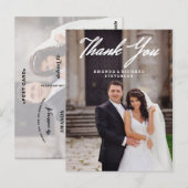 POSTALE CARTE POSTCARD MARIAGE SCRIPT ÉLÉGANTE (Devant / Derrière)