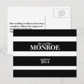 POSTALE CARTE POSTCARD MARIAGE STRIPES CLASSIQUES (Devant / Derrière)