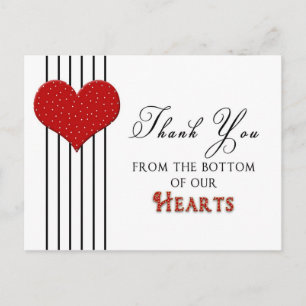 Postale CARTE POSTCARD Merci - COEUR ROUGE -