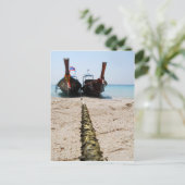 Postale CARTE POSTCARD pour bateaux à queue longue (Debout devant)