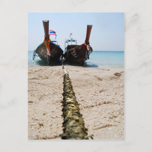 Postale CARTE POSTCARD pour bateaux à queue longue