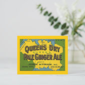 Postale CARTE POSTCARD Queens Dry Pale Ginger Ale Ozone Pa (Debout devant)
