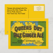 Postale CARTE POSTCARD Queens Dry Pale Ginger Ale Ozone Pa (Devant / Derrière)