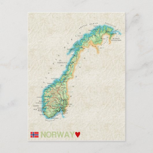 Postale CARTE POSTCARDS ♥ Norvège (Devant)