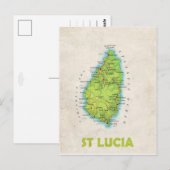 Postale CARTE POSTCARDS ♥ Sainte-Lucie (Devant / Derrière)