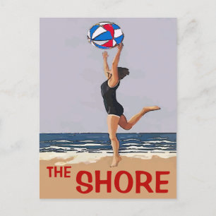 Postale Carte Poster Shore Vintage Style