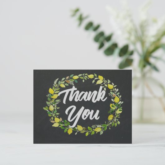 Postale Carte Pot Merci Chalkboard (Debout devant)