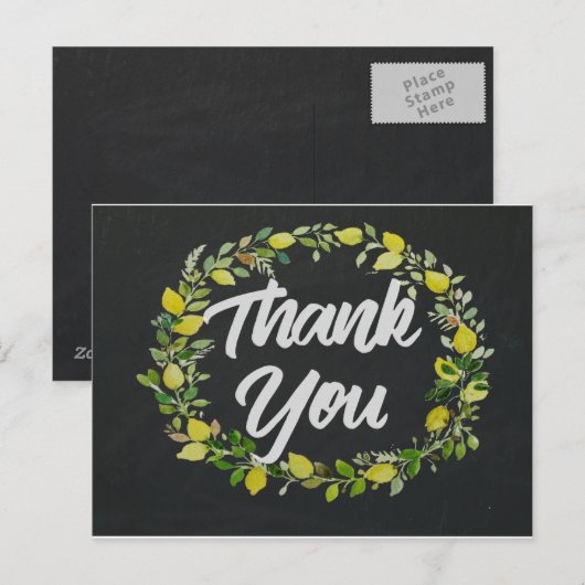 Postale Carte Pot Merci Chalkboard (Devant / Derrière)