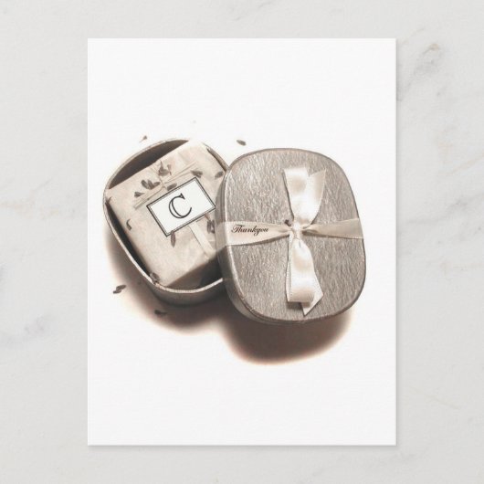 Postale Carte pour notes Merci - monogramme "C" (Devant)