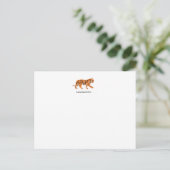 Postale Carte pour notes plat Tiger (Debout devant)