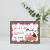 Postale Carte publicitaire Cup Cakes Boulangerie Douceurs (Debout devant)