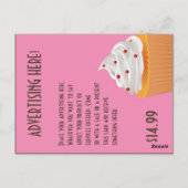 Postale Carte publicitaire Cup Cakes Boulangerie Douceurs (Dos)