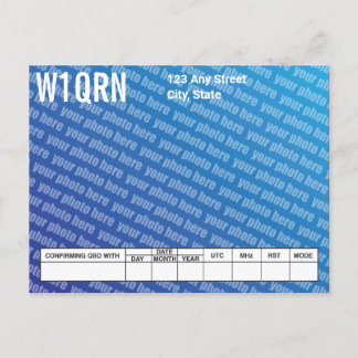 Postale Carte QSL Ajouter votre propre photo