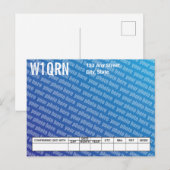 Postale Carte QSL Ajouter votre propre photo (Devant / Derrière)