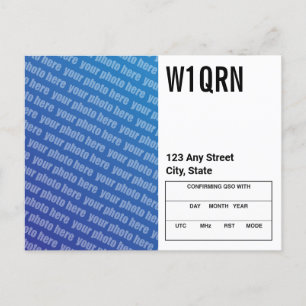 Postale Carte QSL Ajouter votre propre photo