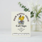 Postale Carte QSL Chic Ham Radio (Debout devant)