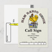 Postale Carte QSL Chic Ham Radio (Devant / Derrière)