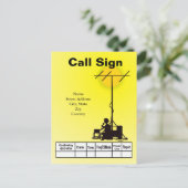 Postale Carte QSL Ham Operator Outdoor Silhouette (Debout devant)