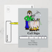 Postale Carte QSL Homebrew Ham Personnaliser It! (Devant / Derrière)