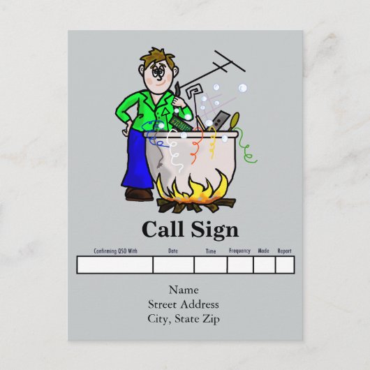 Postale Carte QSL Homebrew Ham Personnaliser It! (Devant)