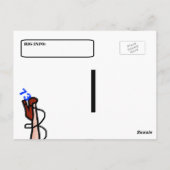 Postale Carte QSL pour fille radio de jambon blond (Dos)