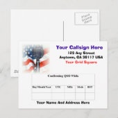 Postale Carte QSL radio amateur (Devant / Derrière)