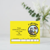 Postale Carte QSL radio Ham mode numérique (Debout devant)