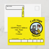 Postale Carte QSL radio Ham mode numérique (Devant / Derrière)