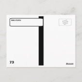 Postale Carte QSL Silhouette noire de l'opérateur radio de (Dos)