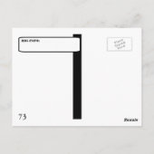 Postale Carte QSL Silhouette pour opérateur radio de jambo (Dos)