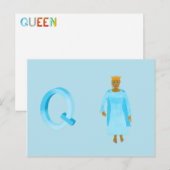 Postale Carte Queen (Devant / Derrière)