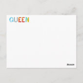 Postale Carte Queen (Dos)