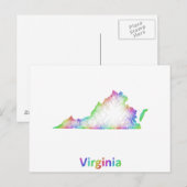 Postale Carte Rainbow Virginia (Devant / Derrière)
