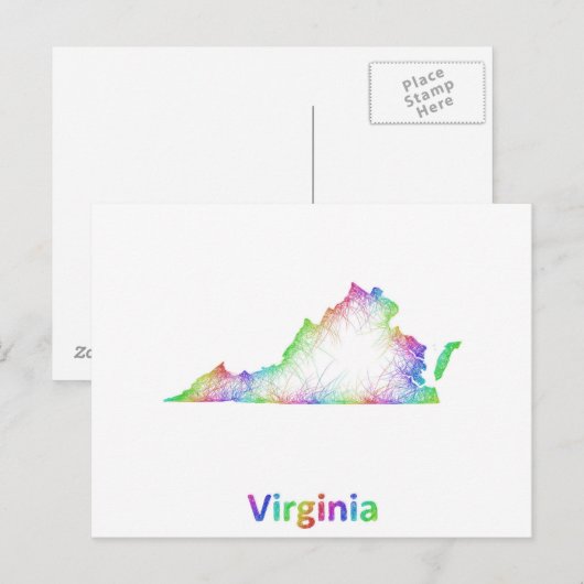 Postale Carte Rainbow Virginia (Devant / Derrière)