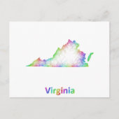 Postale Carte Rainbow Virginia (Devant)