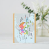 Postale Carte recadrée des langues juives (Debout devant)