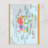 Postale Carte recadrée des langues juives (Devant)