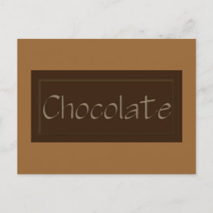 Postale Carte Recette au chocolat foncé