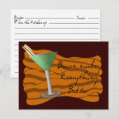 Postale Carte Recette Bacon Martini (Devant / Derrière)