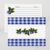 Postale Carte Recette Blueberries (Devant / Derrière)